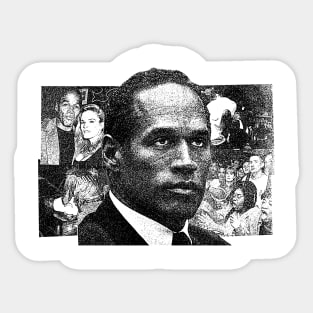 The O.J. Simpson - To many Black Americans Black Sticker